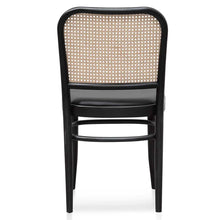 Load image into Gallery viewer, Natural Rattan Dining Chair with Black Cushion