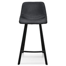 Load image into Gallery viewer, Black Fabric Bar Stool (Set of 2)