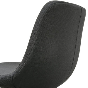 Black Fabric Bar Stool (Set of 2)