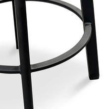 Load image into Gallery viewer, Black Frame Bar Stool with Natural Timber Seat