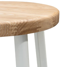 Load image into Gallery viewer, White Frame Bar Stool with Natural Timber Seat