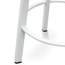 Load image into Gallery viewer, White Frame Bar Stool with Natural Timber Seat