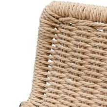 Load image into Gallery viewer, Black Frame Bar Stool with Natural Cord Seat
