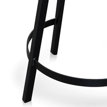 Load image into Gallery viewer, Matte Black Bar Stool with Natural Seat