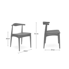 Load image into Gallery viewer, Dark Brown Elbow Dining Chair