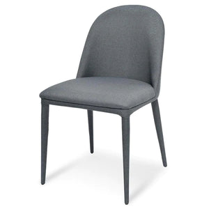 Gunmetal Grey Fabric Dining Chair
