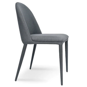 Gunmetal Grey Fabric Dining Chair