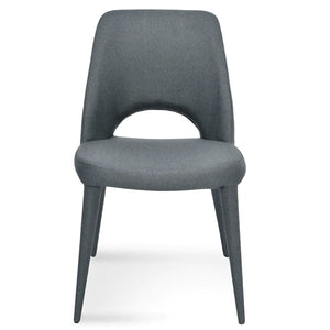Gunmetal Grey Fabric Dining Chair