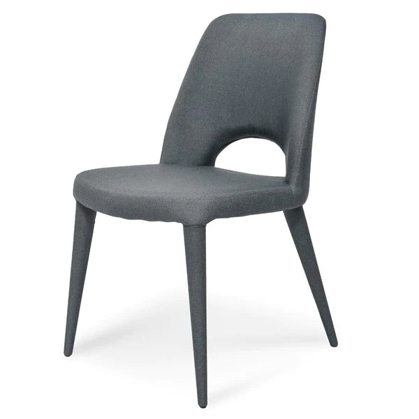 Gunmetal Grey Fabric Dining Chair