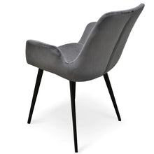Load image into Gallery viewer, Dark Grey Velvet Dining Chair (Set of 2)