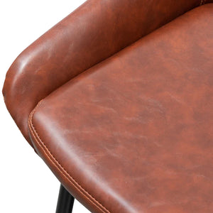 Cinnamon Brown PU Leather Dining Chair (Set of 2)
