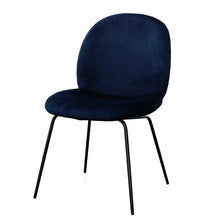 Load image into Gallery viewer, Navy Velvet Dining Chair