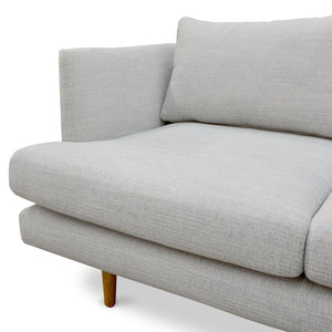 Light Textured Grey Three-Seater Sofa