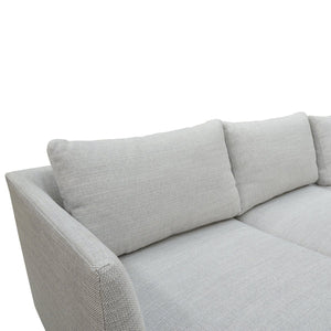 Light Textured Grey Three-Seater Sofa