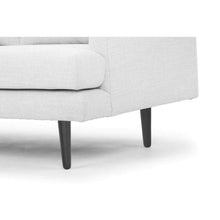 Load image into Gallery viewer, Light Textured Grey Three-Seater Sofa with Black Legs