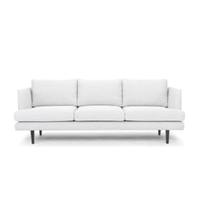 Load image into Gallery viewer, Light Textured Grey Three-Seater Sofa with Black Legs