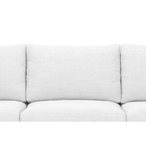 Light Textured Grey Three-Seater Sofa with Black Legs