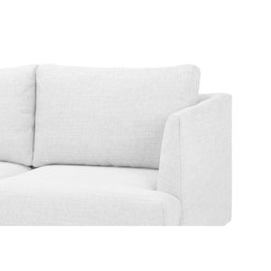 Light Textured Grey Three-Seater Sofa with Black Legs