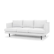 Load image into Gallery viewer, Light Textured Grey Three-Seater Sofa with Black Legs