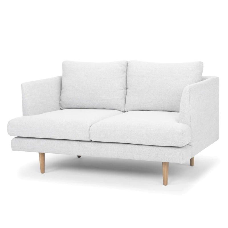 Light Textured Grey Two-Seater Sofa