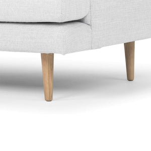 Light Textured Grey Two-Seater Sofa