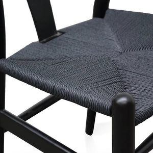 Full Black Cord Dining Chair