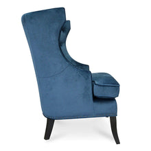 Load image into Gallery viewer, Navy Blue Velvet Armchair