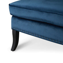 Load image into Gallery viewer, Navy Blue Velvet Armchair