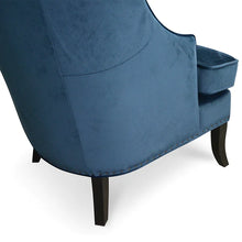 Load image into Gallery viewer, Navy Blue Velvet Armchair