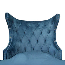 Load image into Gallery viewer, Navy Blue Velvet Armchair