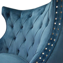 Load image into Gallery viewer, Navy Blue Velvet Armchair