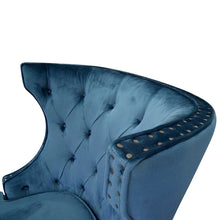 Load image into Gallery viewer, Navy Blue Velvet Armchair