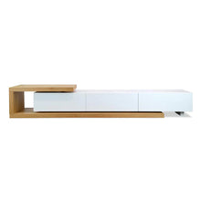 Load image into Gallery viewer, Natural &amp; White Scandinavian Entertainment Unit