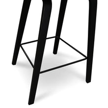 Load image into Gallery viewer, Black Frame Bar Stool with Black Plastic Seat