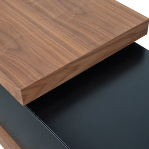 Walnut & Matt Black Extendable Entertainment Unit