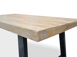 2m Reclaimed Elm Wood Dining Table