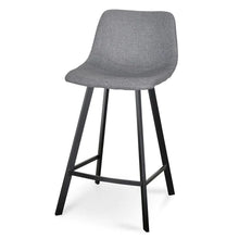 Load image into Gallery viewer, Dark Grey Fabric Bar Stool (Set of 2)