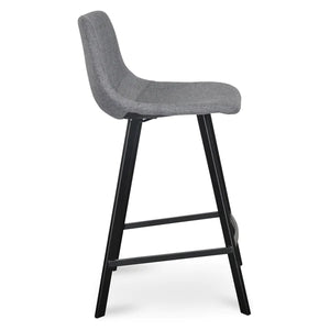 Dark Grey Fabric Bar Stool (Set of 2)