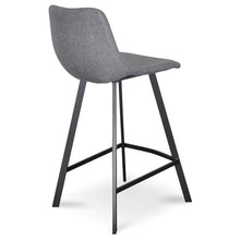 Load image into Gallery viewer, Dark Grey Fabric Bar Stool (Set of 2)