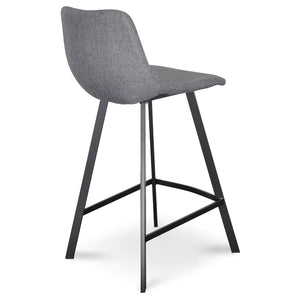 Dark Grey Fabric Bar Stool (Set of 2)