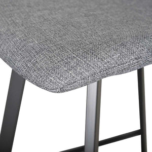 Dark Grey Fabric Bar Stool (Set of 2)