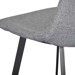 Dark Grey Fabric Bar Stool (Set of 2)