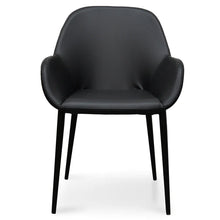 Load image into Gallery viewer, Black PU Dining Chair with Black Legs