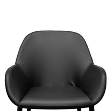 Load image into Gallery viewer, Black PU Dining Chair with Black Legs