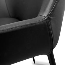 Load image into Gallery viewer, Black PU Dining Chair with Black Legs