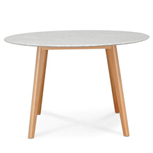 Load image into Gallery viewer, 1.2m Round Marble Dining Table with Natural Base