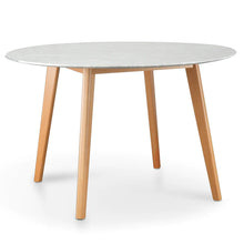 Load image into Gallery viewer, 1.2m Round Marble Dining Table with Natural Base