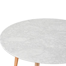 Load image into Gallery viewer, 1.2m Round Marble Dining Table with Natural Base