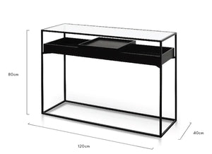 Black Metal Frame Console