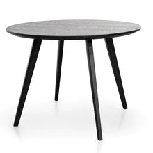 Load image into Gallery viewer, 1m Round Black Veneer Top Dining Table with Black Legs